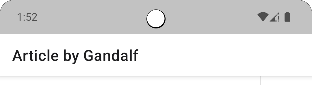 Header shadow visible Android